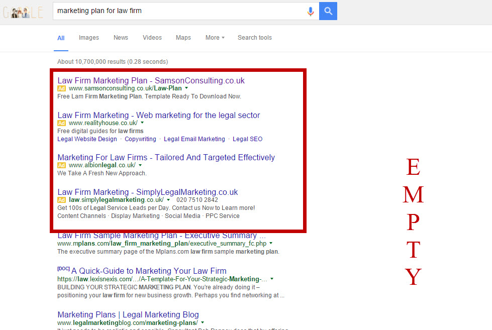 Google Adwords Now Displaying 4 Advertisements At Top Of Search Results
