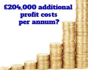 £204,000 additional profit costs per annum for solicitors